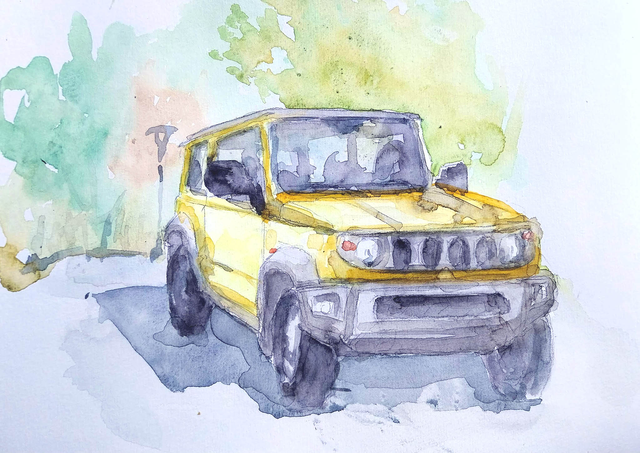 ..//IMG/jpg/aquarelles/aquarelle_337_Ardèche_Pourcenoux_vehicule_Jimmy_jaune_2025.jpg